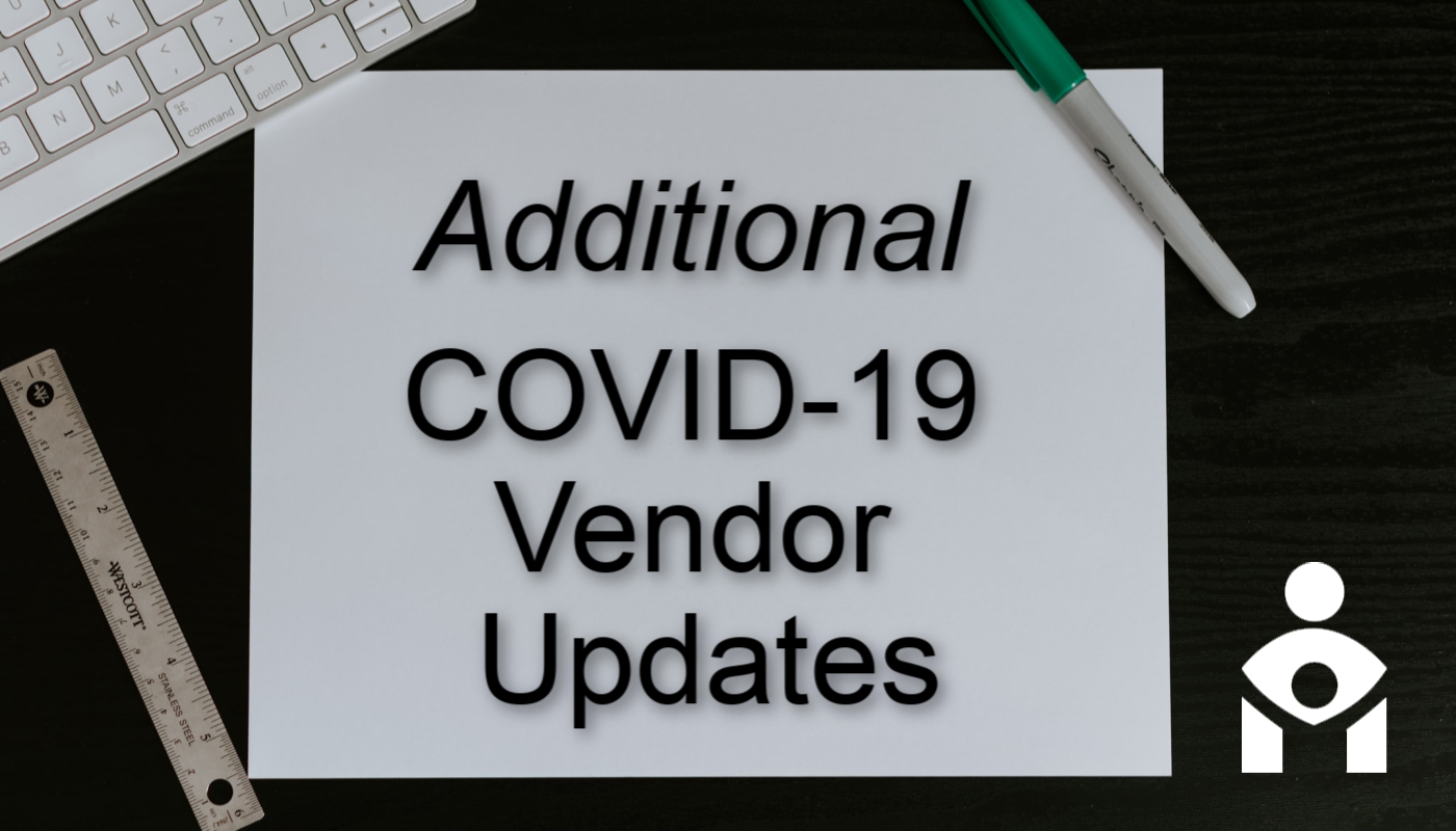 More Vendor Updates