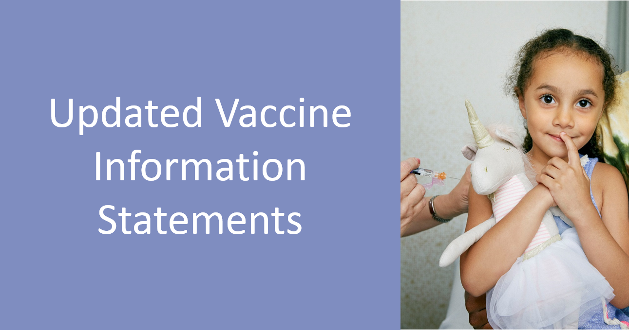 Updated Vaccine Information Statements