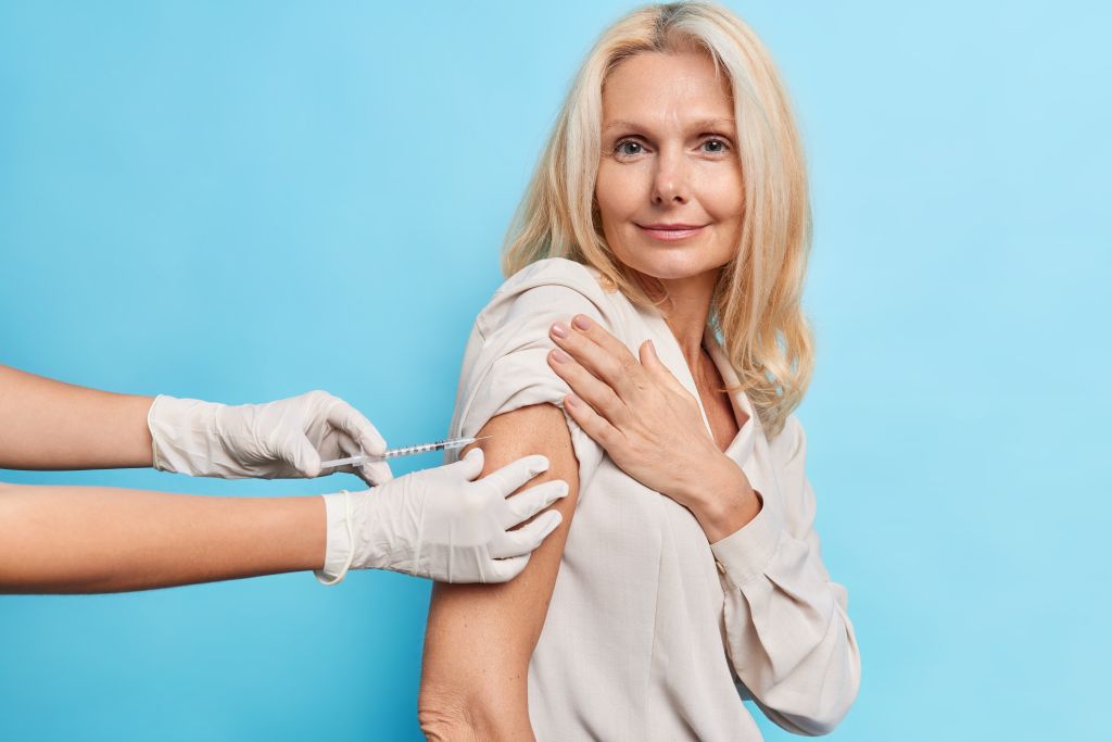 adult getting vaccine