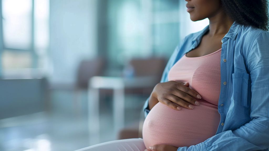 pregnant women holding belly