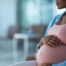 pregnant women holding belly